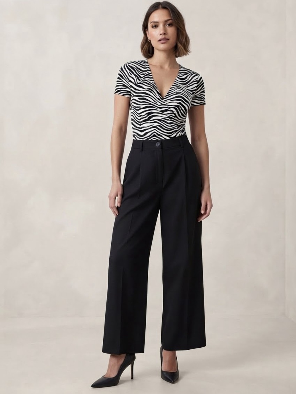 asos Design Black Wide Leg Women's Pants